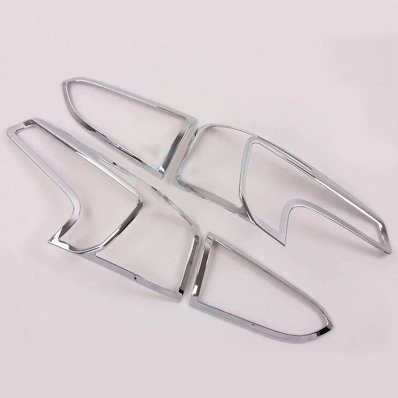 4PCS Chrome Front Rear Headlight Taillight Light Lamp Cover for 2019-2020
