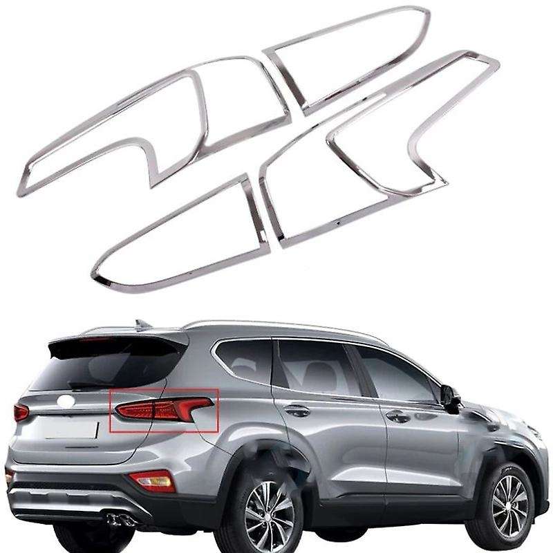 4PCS Chrome Front Rear Headlight Taillight Light Lamp Cover for 2019-2020