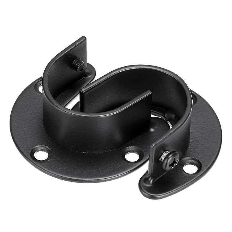 4pcs Closet Rod Brackets Support Flange Holders with Screws U Shaped Wardrobe Bracket Pole Socket En