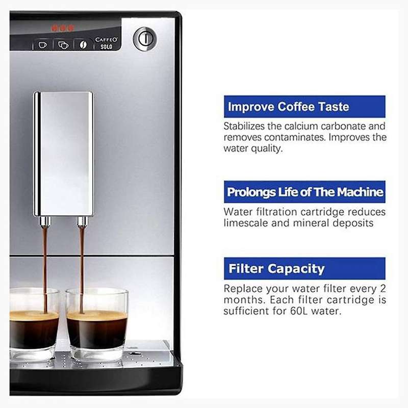 4pcs Coffee Machine Water Filter Cartridges for Claris F088 F088 01/ Tcz60003 / Coffee Filter