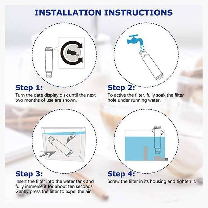 4pcs Coffee Machine Water Filter Cartridges for Claris F088 F088 01/ Tcz60003 / Coffee Filter