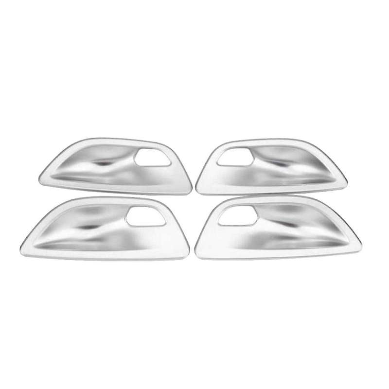 4Pcs Chrome Interior Door Handle Bowl Cover Trim for 5 Series F10 2011-2017