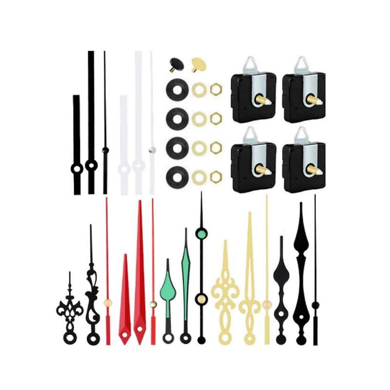 4Pcs Clock Mechanism Replacement Kit with 7 Clock Hands Operated for Clock Repair DIY Clock Repair M