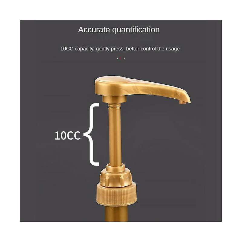 4PCS Coffee Syrup Pump Dispenser Bottle Presser Hand Pump Head for Coffee Flavoring Syrups