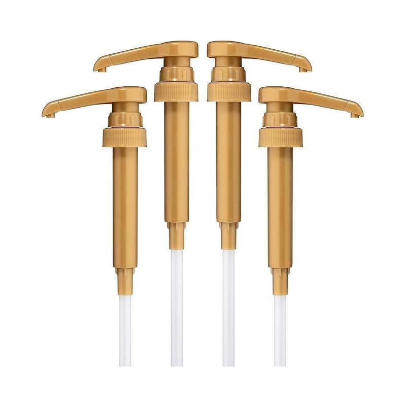4PCS Coffee Syrup Pump Dispenser Bottle Presser Hand Pump Head for Coffee Flavoring Syrups