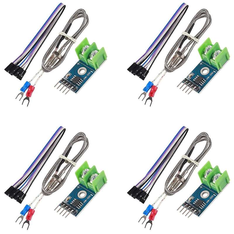 4Pcs DC3-5V MAX6675 Module + K Type Thermocouple Temperature Sensor Thermocouple Set M6 Screw for