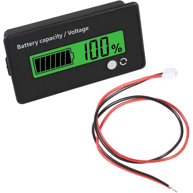 4Pcs DC12V 24V 36V 48V 72V Battery MeterBattery Capacity Voltage Indicator Lead-Acid and Lithium Ion