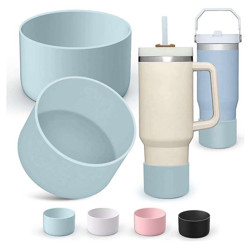 4pcs Cup Silicone Bottom Protective Sleeve Boot for Tumbler Quencher Adventure 40oz & Iceflow 20oz