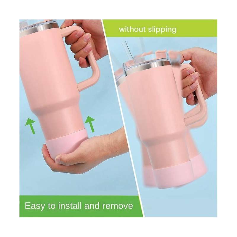 4pcs Cup Silicone Bottom Protective Sleeve Boot for Tumbler Quencher Adventure 40oz & Iceflow 20oz