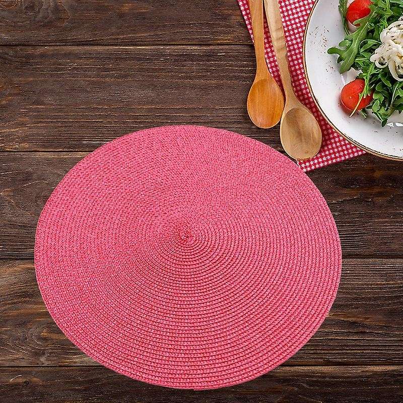 4pcs Dining Table Mat Woven Placemat Pad Heat Resistant Bowls Cups Coaster Table Party Supply(green