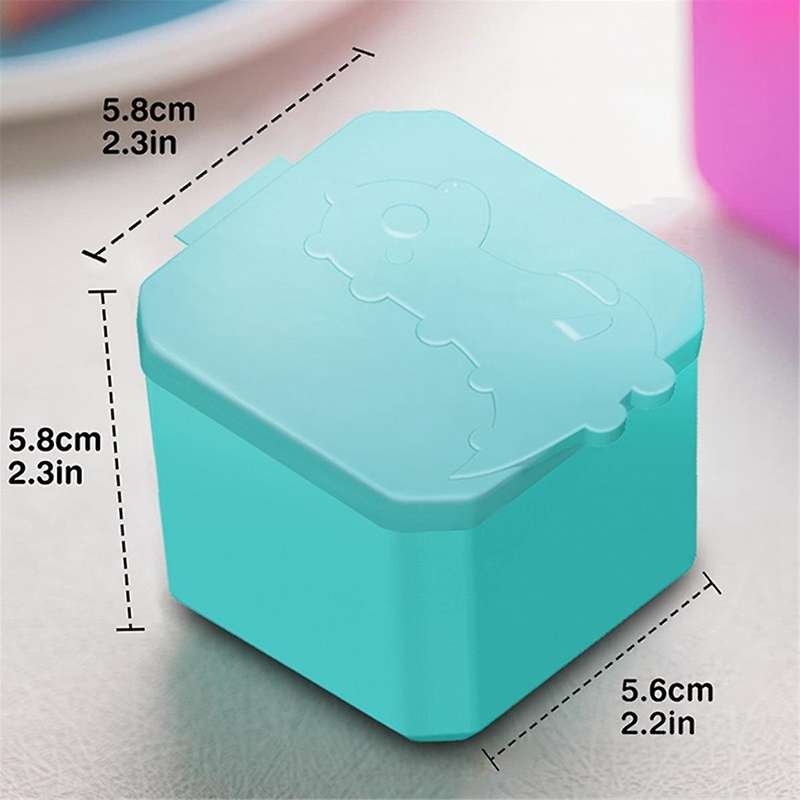 4pcs Dip Containers, 4oz Silicone Salad Dressing Container Dipping Sauce Container with Lids for Pic
