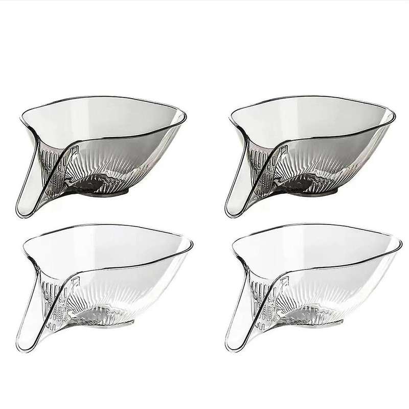 4pcs Drain Basket Kitchen Sink Drain Strainer for Fruits Vegetables Dry and Wet Separation Water Dis