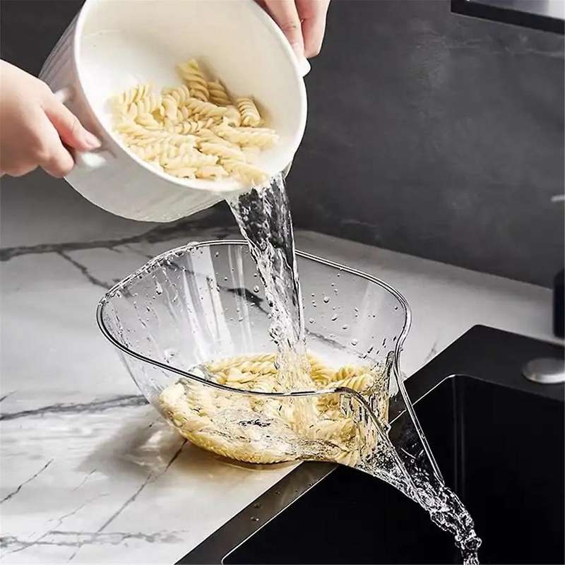4pcs Drain Basket Kitchen Sink Drain Strainer for Fruits Vegetables Dry and Wet Separation Water Dis