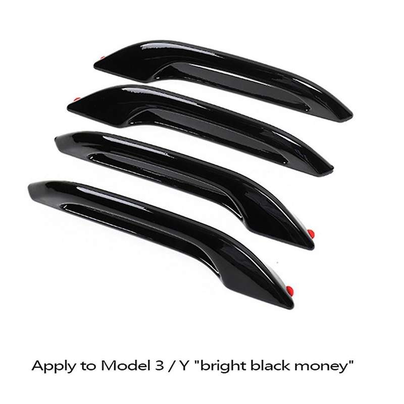 4Pcs Door Handle for Y Car Door Handles Patch Decoration Cover Accessories Matt Black