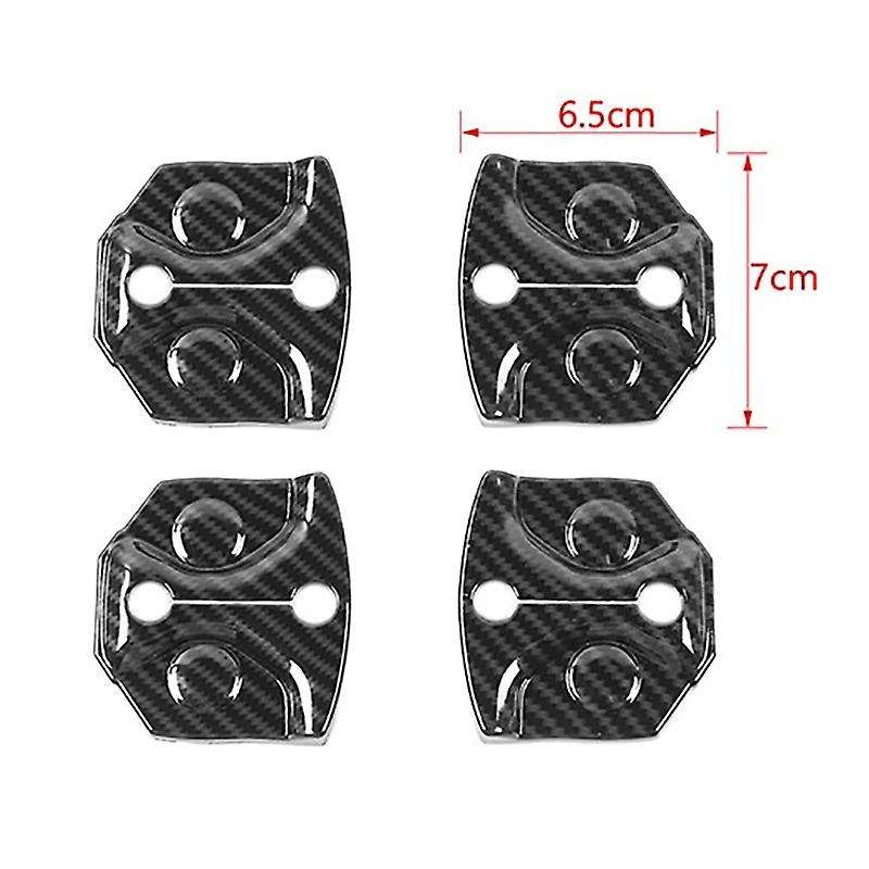 4Pcs Door Lock Cover for 2015-2020 Car Carbon Fiber Door Lock Protection Buckle Decor Trim Accessori