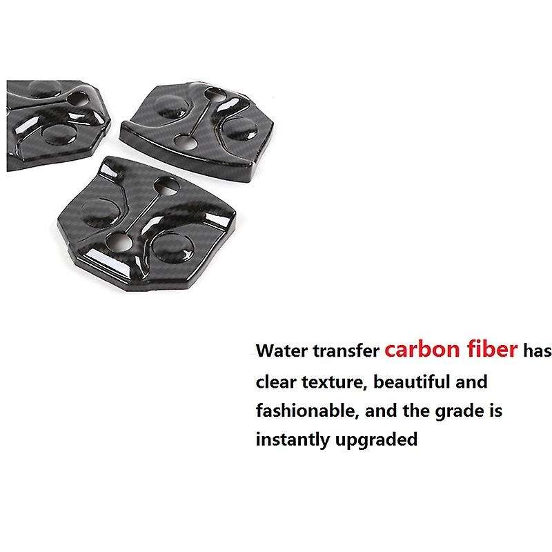 4Pcs Door Lock Cover for 2015-2020 Car Carbon Fiber Door Lock Protection Buckle Decor Trim Accessori
