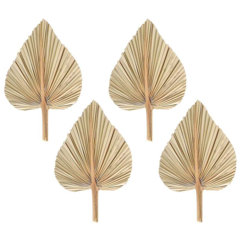 4Pcs Dried Palm Leaves Dried Palm Fans Bohemian Dried Palm Spears Artificial Plants Palm Leaves Trop