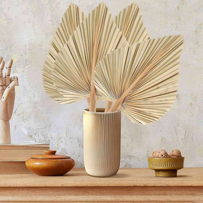 4Pcs Dried Palm Leaves Dried Palm Fans Bohemian Dried Palm Spears Artificial Plants Palm Leaves Trop