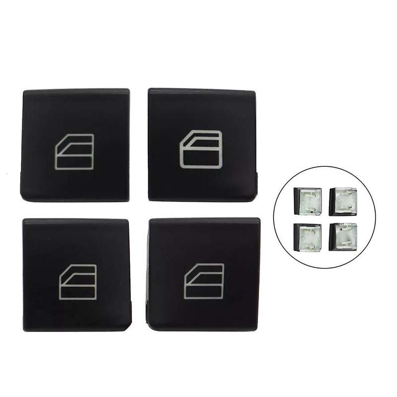 4Pcs Driver Window Switch Button Cover Cap 2049055402 A2049055402 for E- W212 09-16