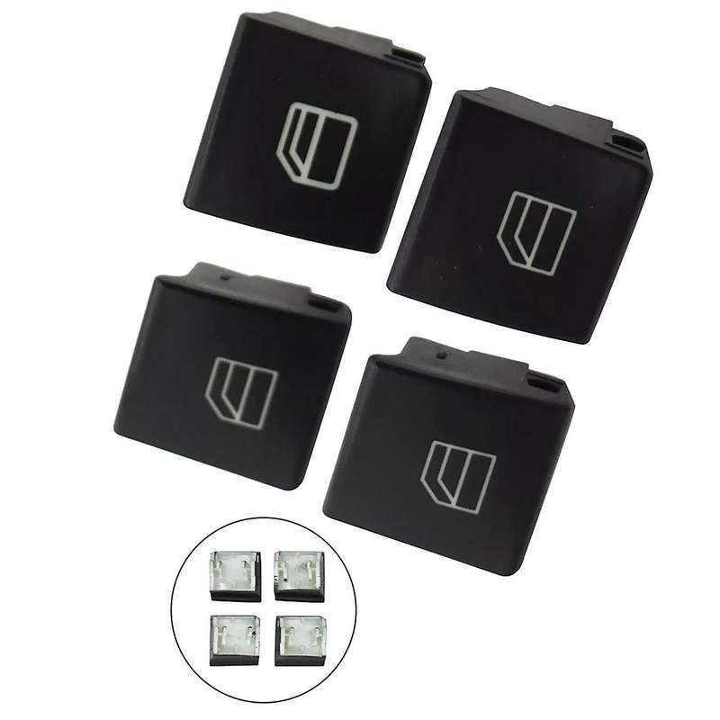 4Pcs Driver Window Switch Button Cover Cap 2049055402 A2049055402 for E- W212 09-16