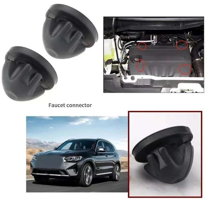 4Pcs Engine Cover Trim Rubber Mount Grommet Bump Stop 11127614138 for 1-8 Series X4 X5 X6 X7 Engine