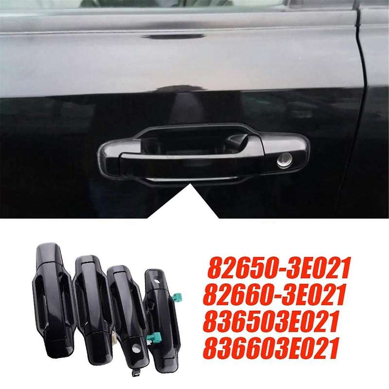 4pcs Exterior Door Handle for 03-09 82650-3e021 82660-3e021 836503e021 836603e021 Front Rear Left/ri