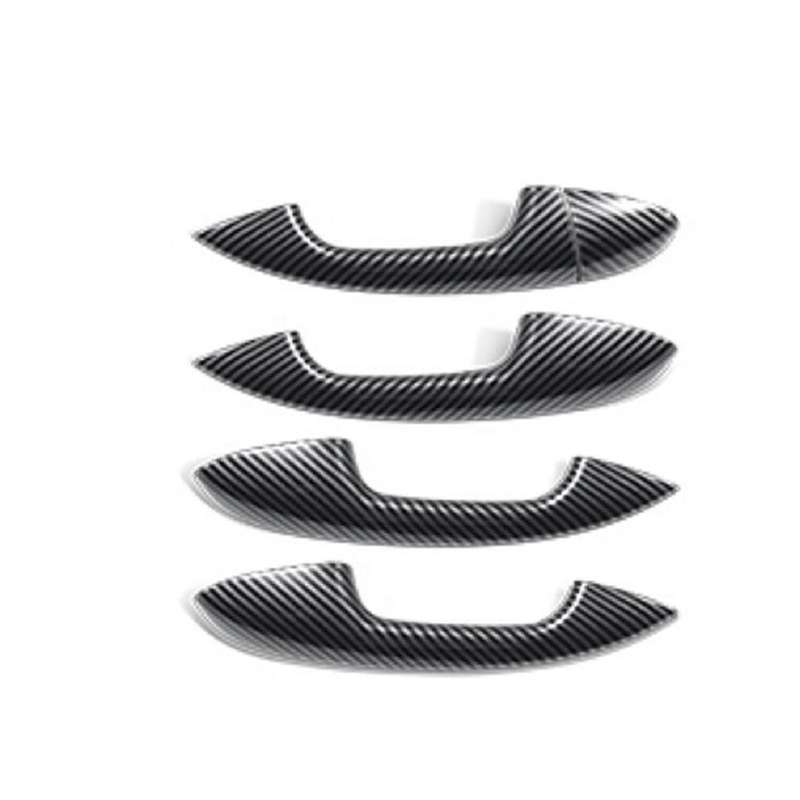 4Pcs Exterior Door Handle Trim Cover Stickers for C/ E/GLC// //GLS/CLA/GLA-Class Carbon Fiber