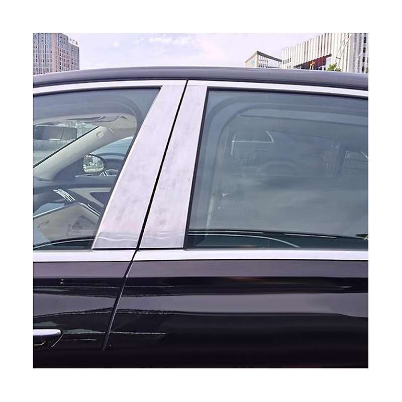 4pcs Exterior Window B Pillar Bright Strip Stickers for S Class 2021-2023 Center Post Aluminum Trim