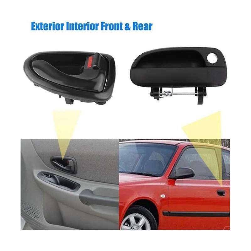 4pcs Exterior Door Handles+4pcs Interior Door Handles for 2000-2006 8265025000 8261022001