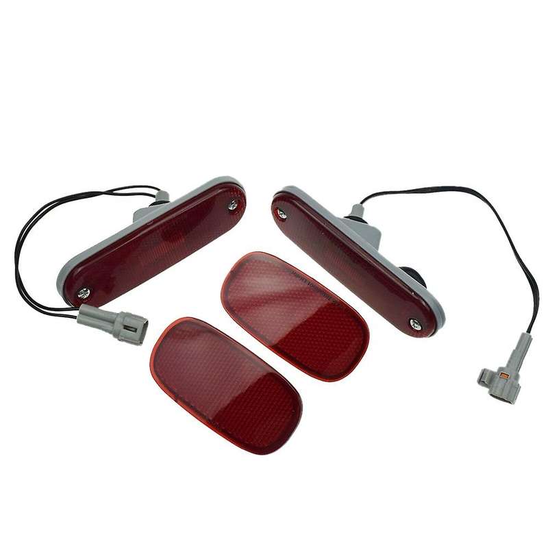 4PCS for 1996-2000 Rear Bumper Reflector Side Marker Signal Lights