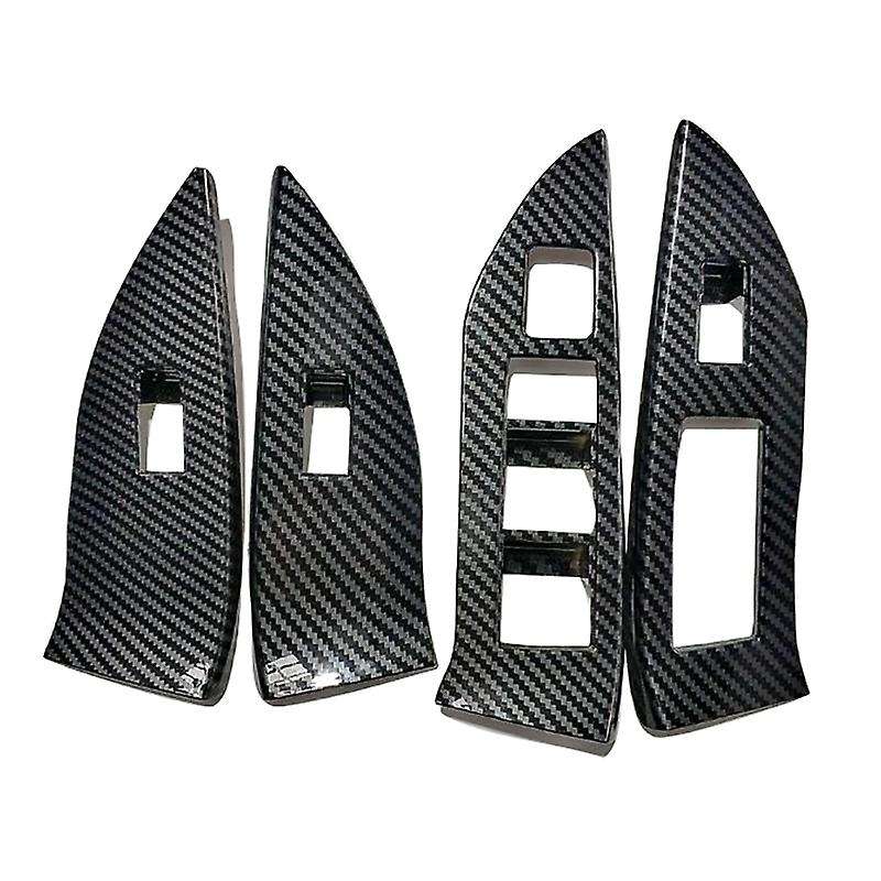 4Pcs for 2013-2015 Car Door Armrest Window Lift Switch Button Panel Cover Trim Stickers Car Accessor