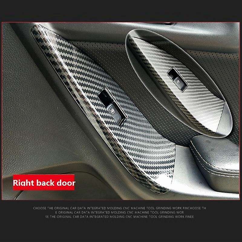 4Pcs for 2013-2015 Car Door Armrest Window Lift Switch Button Panel Cover Trim Stickers Car Accessor
