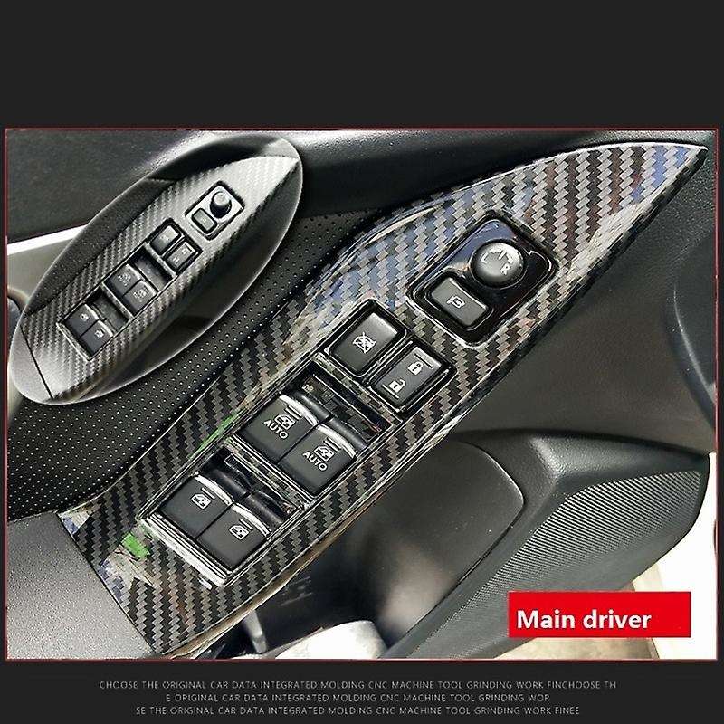 4Pcs for 2013-2015 Car Door Armrest Window Lift Switch Button Panel Cover Trim Stickers Car Accessor