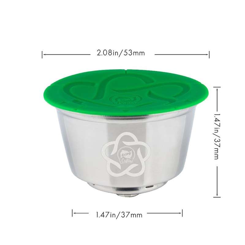 4PCS for Gusto Refillable Stainless Steel Capsula Reusable Coffee Filters Spoon