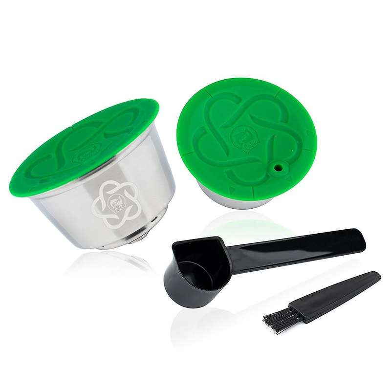 4PCS for Gusto Refillable Stainless Steel Capsula Reusable Coffee Filters Spoon