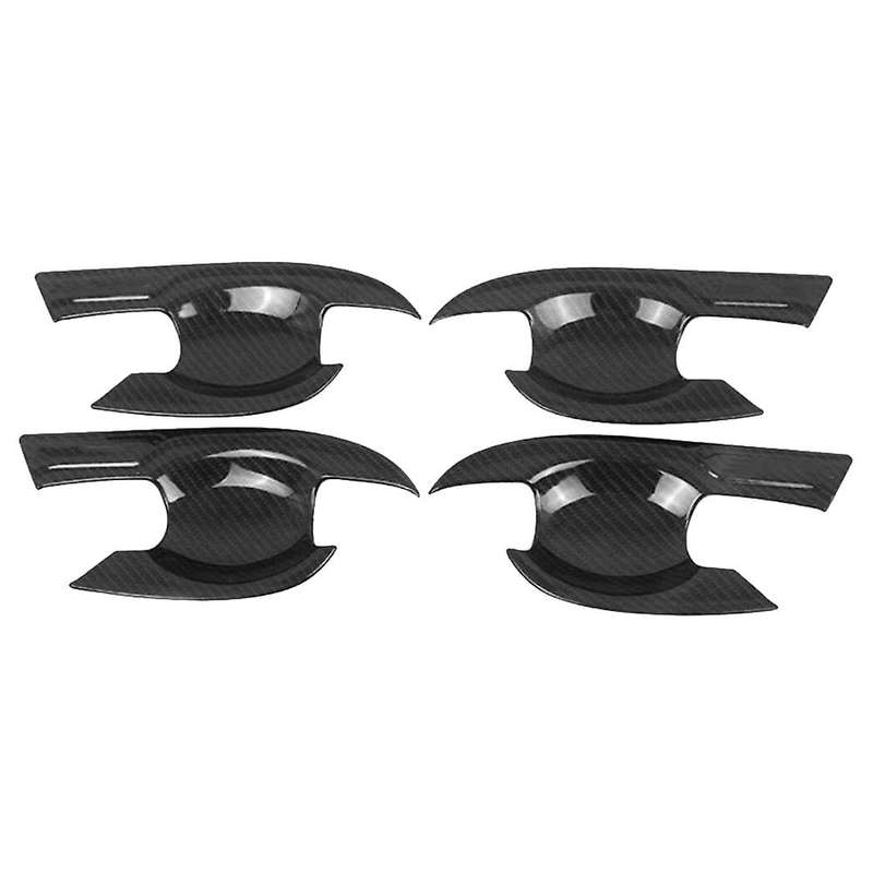 4PCS for NP300 2015-2020 Carbon Fiber Car Side Door Handle Bowl Cover Trim Sticker Decoration Access