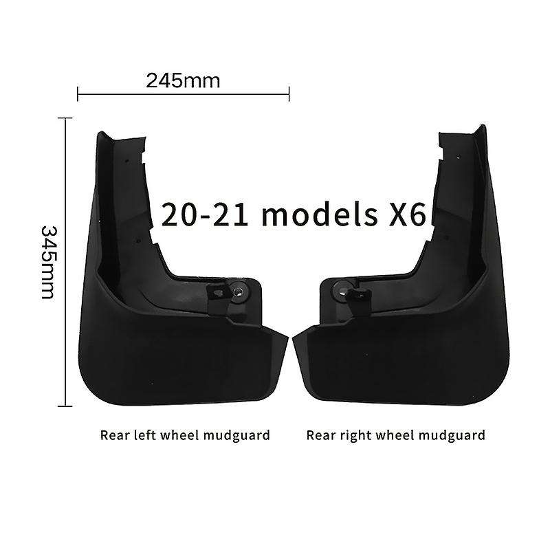 4PCS for X6 GO6 2020 2021 Mudguards Mud Flap Guard Splash Car Accessories Auto Styline Mudflaps Fron