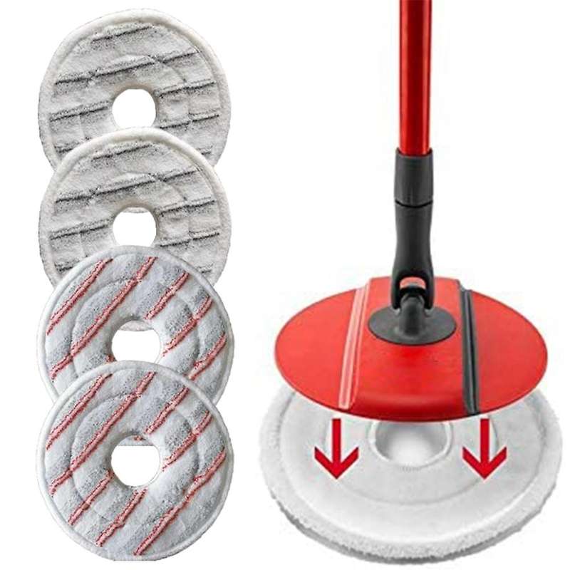 4pcs for Vileda Spin & Clean Mop Refill Vacuum Cleaner Mop Cloths Pad