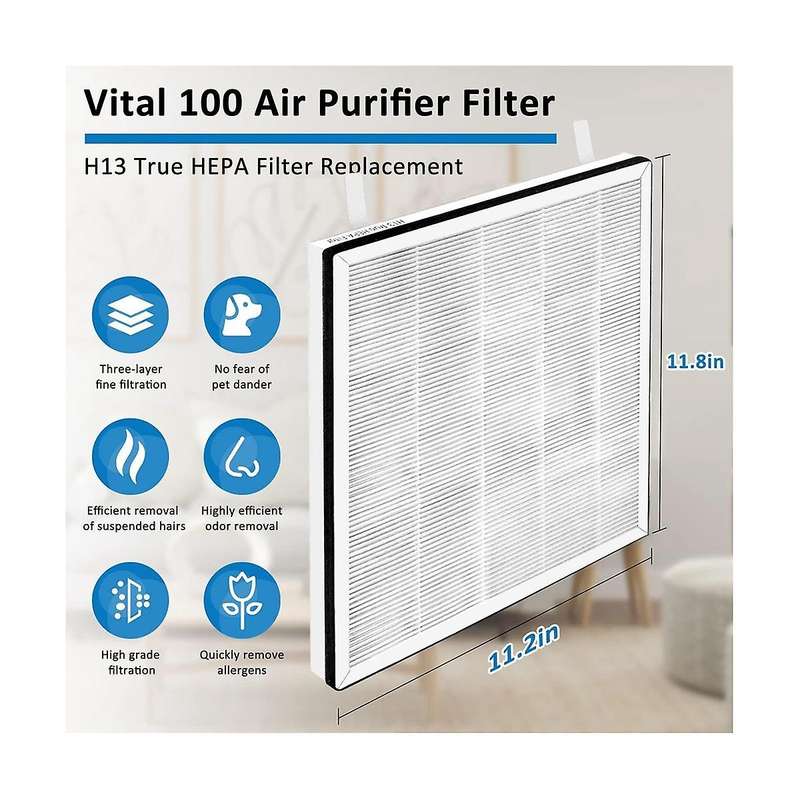 4pcs for Vital 100 Air Purifier Accessories Vital100-rf Replacement True Hepa High-efficiency Activ