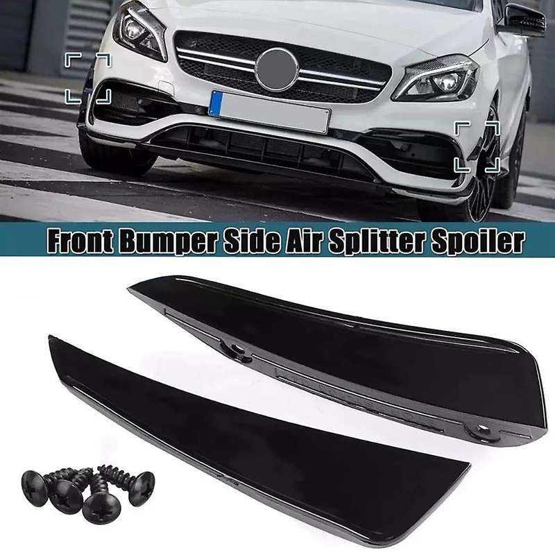 4pcs Front Bumper Side Fog Light Splitter Spoiler for A Class W176 A180 A200 A220 A250 A45 2016-201