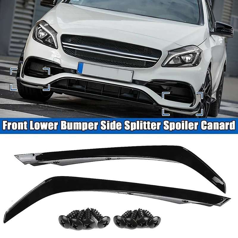 4pcs Front Bumper Side Fog Light Splitter Spoiler for A Class W176 A180 A200 A220 A250 A45 2016-201