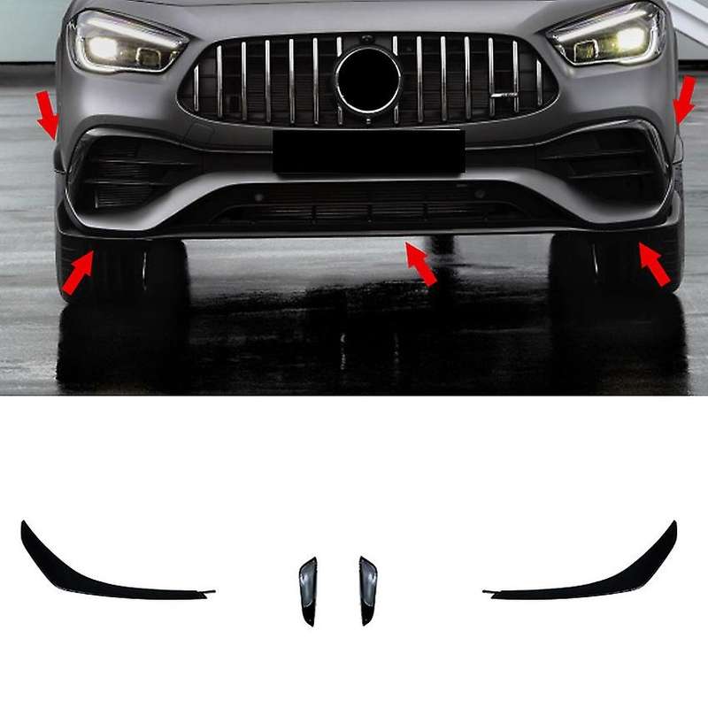 4Pcs Front Bumper Lip for - GLA H247 GLA200 GLA35 GLA45 2020 2021 Splitter Canards Cover
