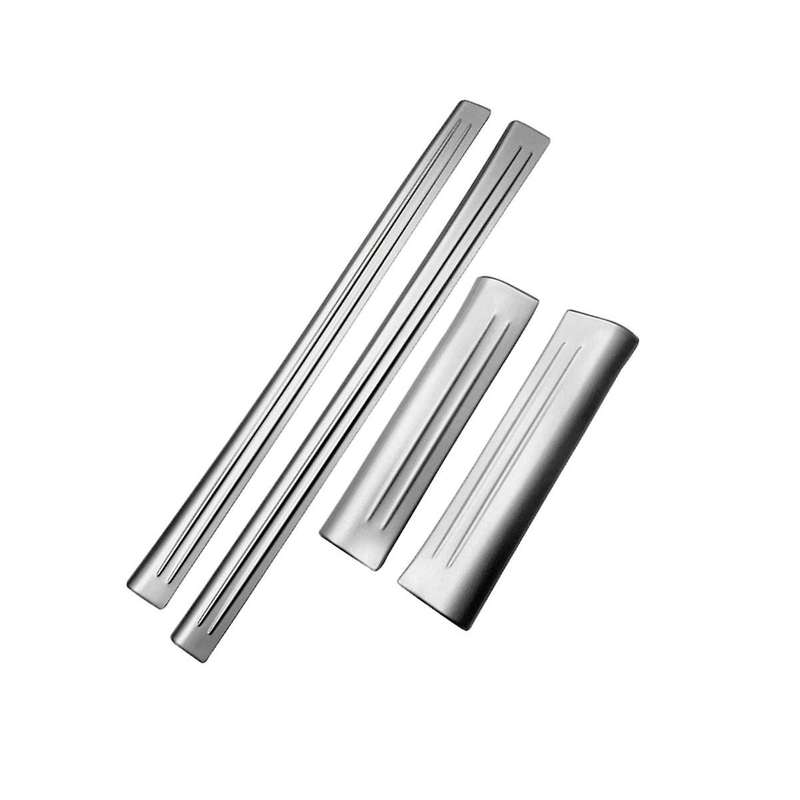 4pcs Front Rear Inner Door Sill Pedal Trim Cover for Vezel -v 2021-2023 Scuff Plate Silver