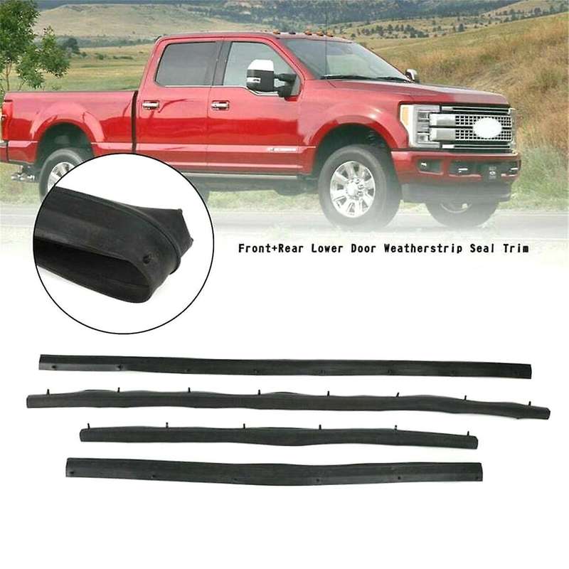 4pcs Front Rear Lower Door Weatherstrip Seal for F250 F350 F450 Super Duty 1999-2016 F81z2520758aa,