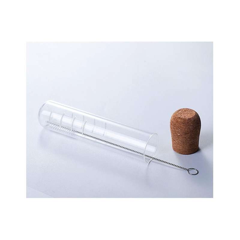4pcs Glass Strainers for Long Leaf Tea, Reusable Glass Diffuser with Cork Loose Tea Steeper Filter f
