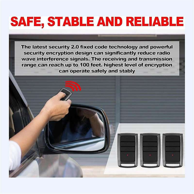 4Pcs Garage Door Remote Compatible with O3T-BX O3T-A 315/390MHZSeek,Dual Frequency Universal Garage