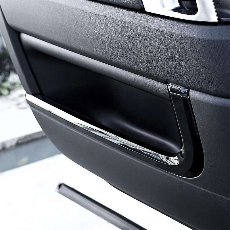 4pcs Glossy Black ABS Car Inner Door Decoration Strip Trim for Range Sport 2014-2022