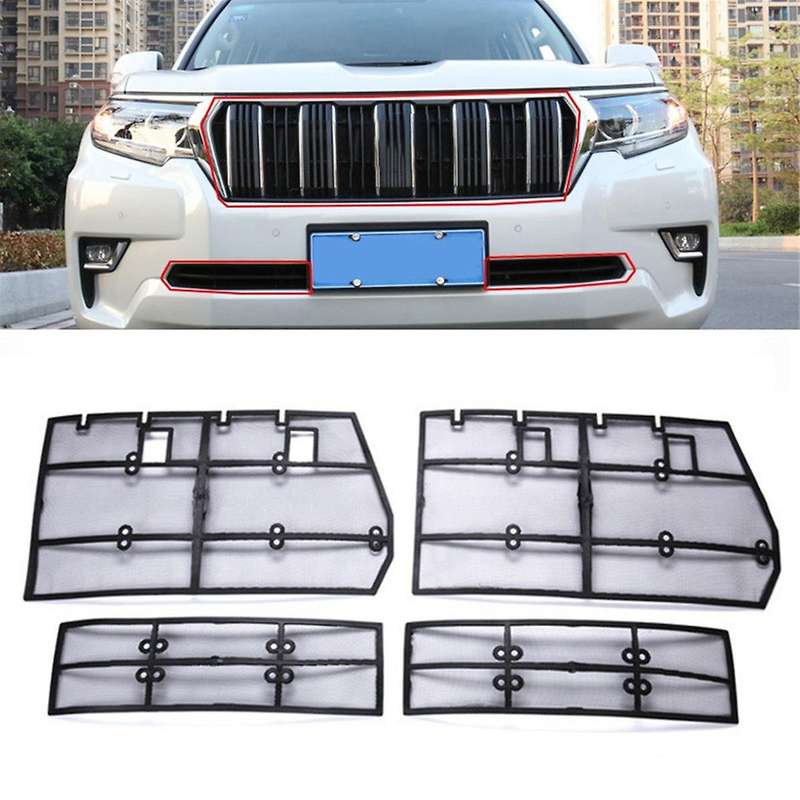 4pcs Grille Insect Screening Mesh Front Grille Net for Land Cruiser Prado 2018 2019 150 Accessories