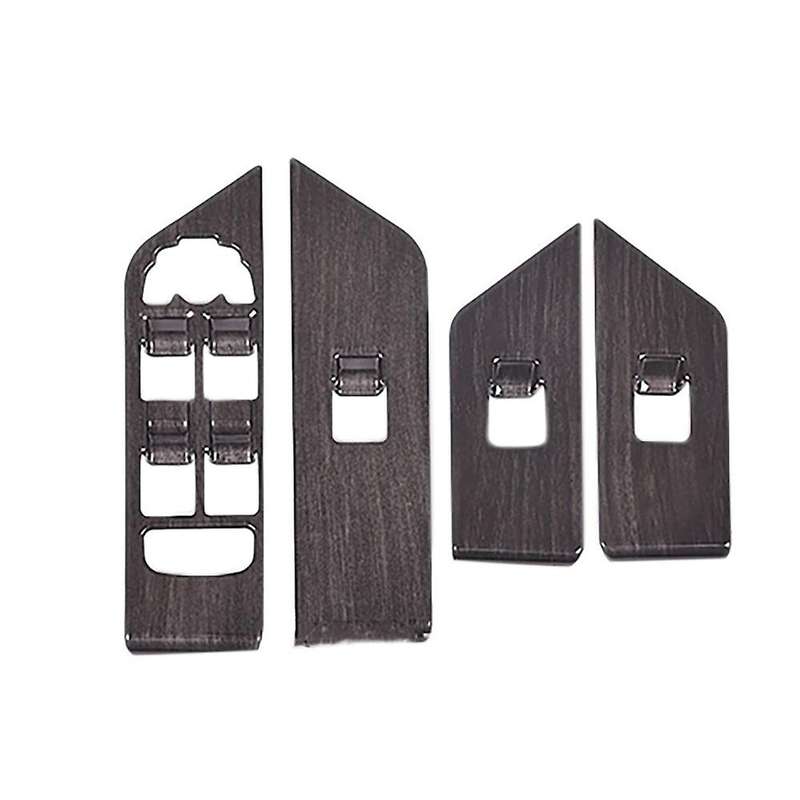 4Pcs Grain Window Lift Button Cover Trim Frame for Evoque 14-17 ABS Material