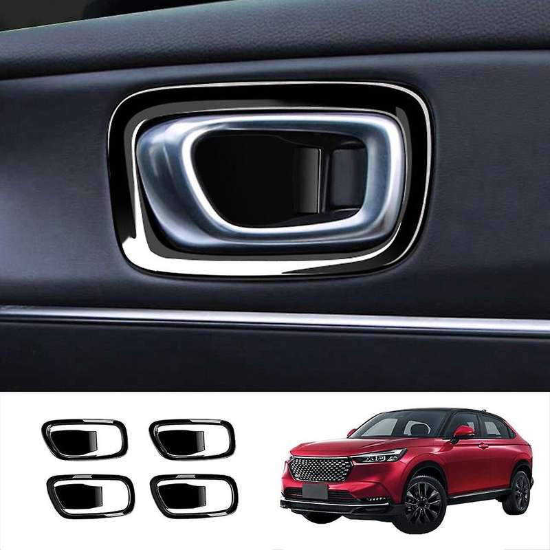 4pcs Glossy Black Inner Door Handle Bowl Panel Cover Trim for Xrv Xr-v -v 2022 2023 Interior Mouldi